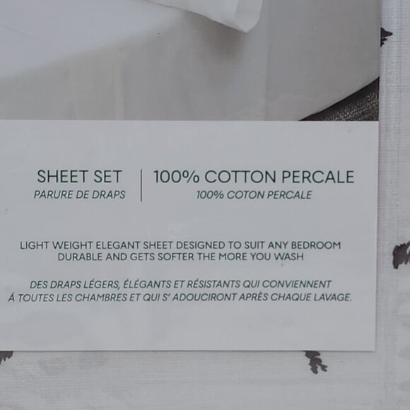 Lacoste Cotton Percale Full Sheet Set Croc Pattern Soft Breathable Material - Picture 5 of 12